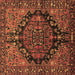 Square Persian Brown Traditional Rug, tr580brn