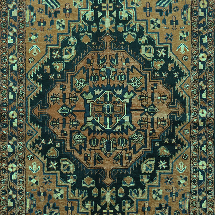 Machine Washable Persian Turquoise Traditional Area Rugs, wshtr580turq