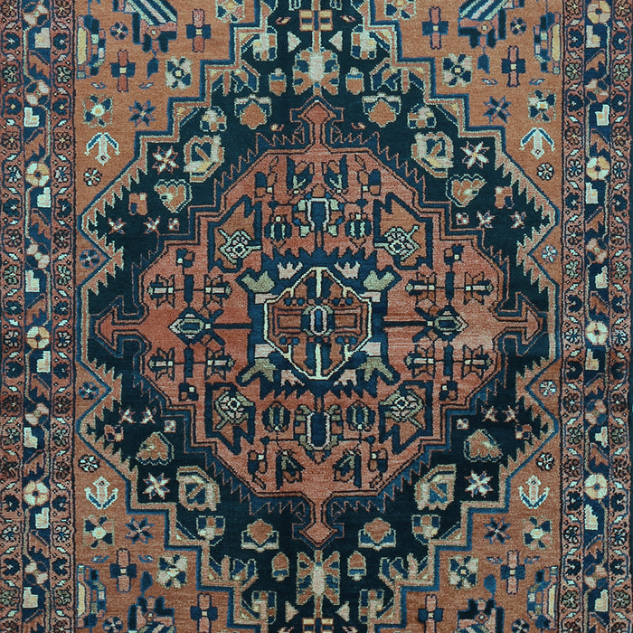 Machine Washable Persian Light Blue Traditional Rug, wshtr580lblu