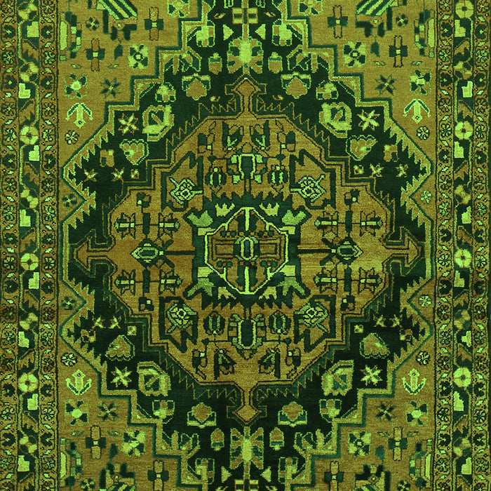 Serging Thickness of Machine Washable Persian Green Traditional Area Rugs, wshtr580grn