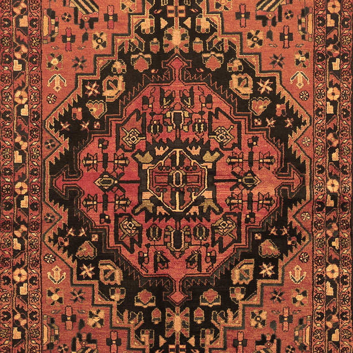 Machine Washable Persian Brown Traditional Rug, wshtr580brn
