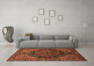 Machine Washable Persian Brown Traditional Rug in a Living Room,, wshtr580brn