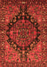 Serging Thickness of Machine Washable Persian Orange Traditional Area Rugs, wshtr580org