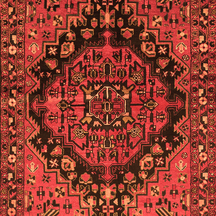 Serging Thickness of Machine Washable Persian Orange Traditional Area Rugs, wshtr580org