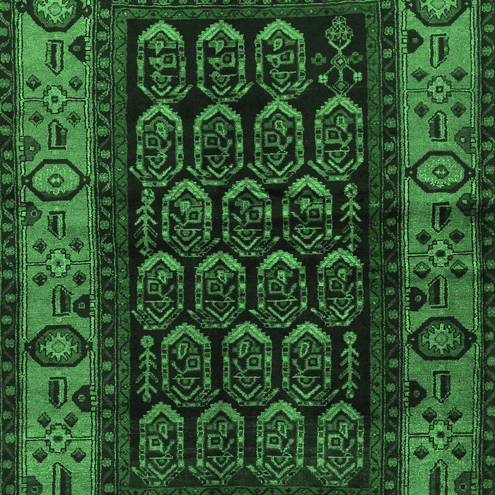 Machine Washable Persian Emerald Green Traditional Area Rugs, wshtr581emgrn