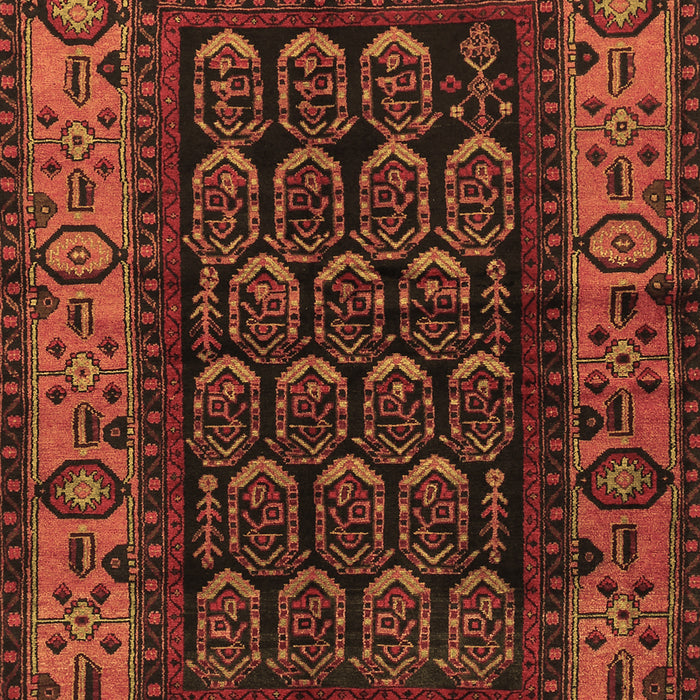Machine Washable Persian Brown Traditional Rug, wshtr581brn