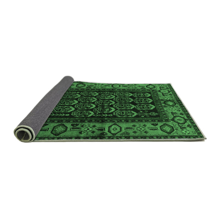 Sideview of Persian Emerald Green Traditional Rug, tr581emgrn