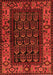 Serging Thickness of Machine Washable Persian Orange Traditional Area Rugs, wshtr581org