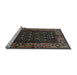 Sideview of Machine Washable Persian Light Blue Traditional Rug, wshtr581lblu