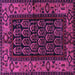 Square Machine Washable Persian Purple Traditional Area Rugs, wshtr581pur