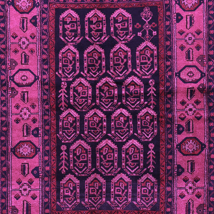 Machine Washable Persian Purple Traditional Area Rugs, wshtr581pur