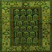Serging Thickness of Persian Green Traditional Rug, tr581grn