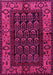 Machine Washable Persian Pink Traditional Rug, wshtr581pnk