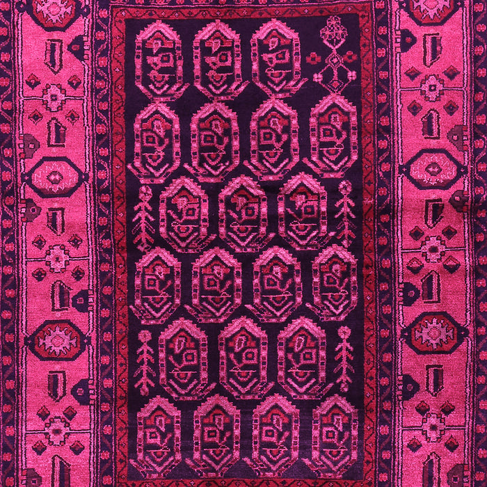 Machine Washable Persian Pink Traditional Rug, wshtr581pnk