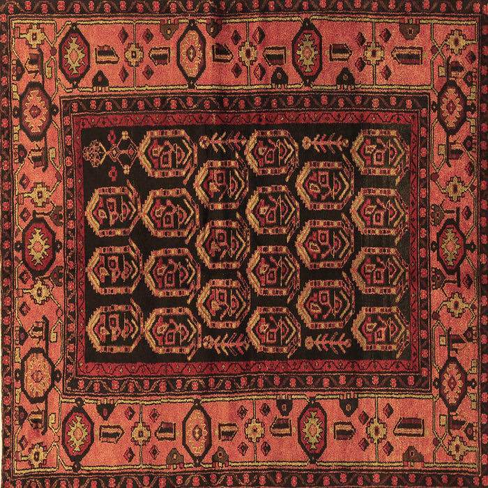 Square Persian Brown Traditional Rug, tr581brn