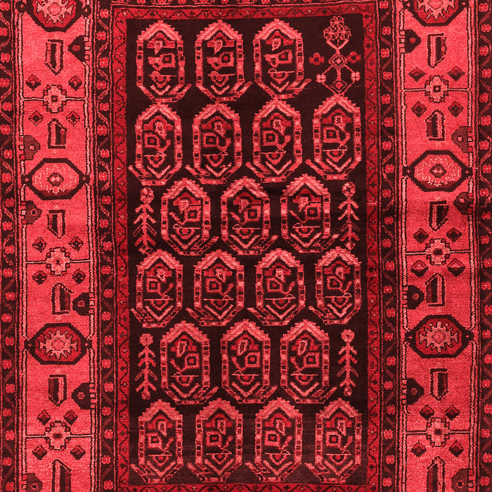 Machine Washable Persian Red Traditional Rug, wshtr581red