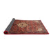 Sideview of Traditional Rust Pink Persian Rug, tr582