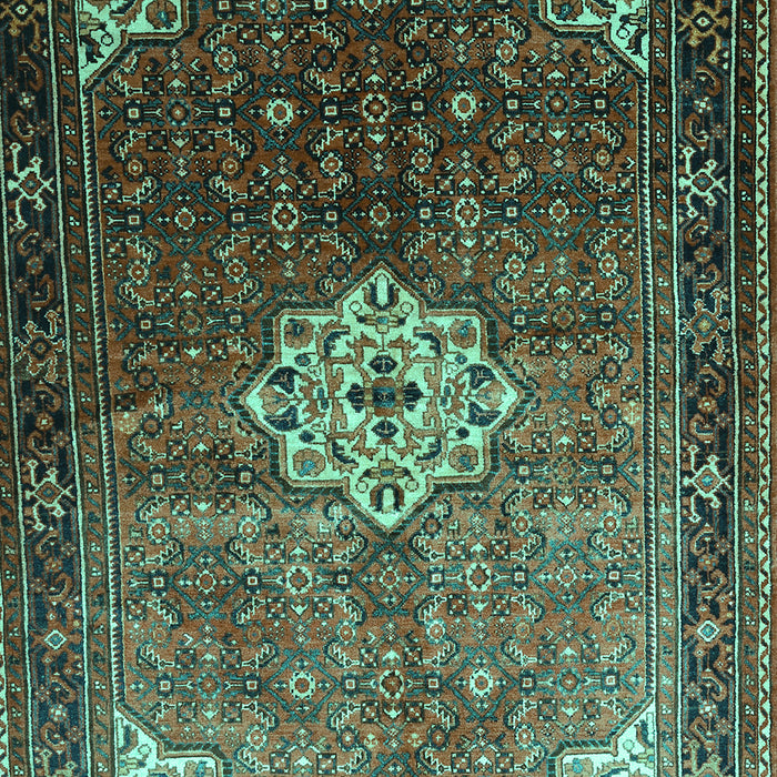 Machine Washable Persian Turquoise Traditional Area Rugs, wshtr582turq