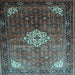 Square Persian Light Blue Traditional Rug, tr582lblu