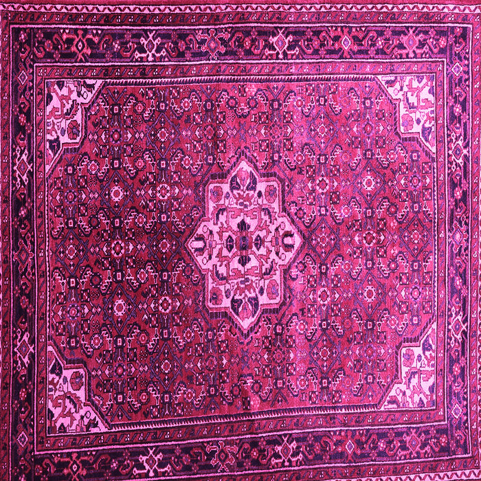 Square Machine Washable Persian Pink Traditional Rug, wshtr582pnk