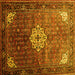 Square Persian Yellow Traditional Rug, tr582yw