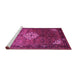 Sideview of Machine Washable Persian Pink Traditional Rug, wshtr582pnk