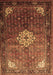 Machine Washable Persian Brown Traditional Rug, wshtr582brn