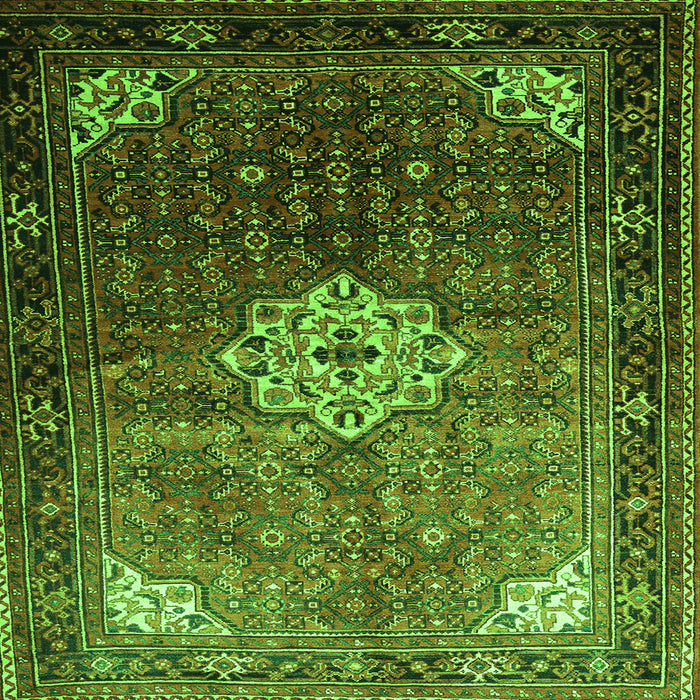 Serging Thickness of Persian Green Traditional Rug, tr582grn
