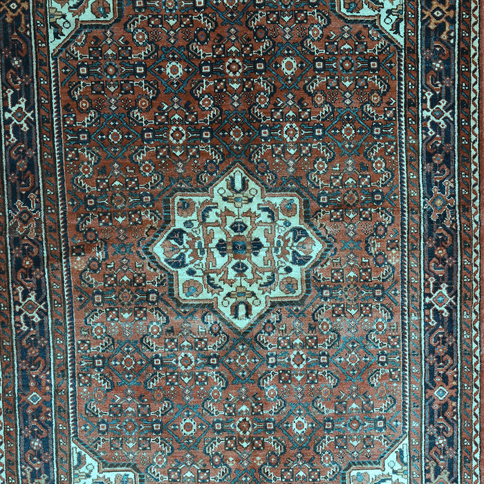 Machine Washable Persian Light Blue Traditional Rug, wshtr582lblu