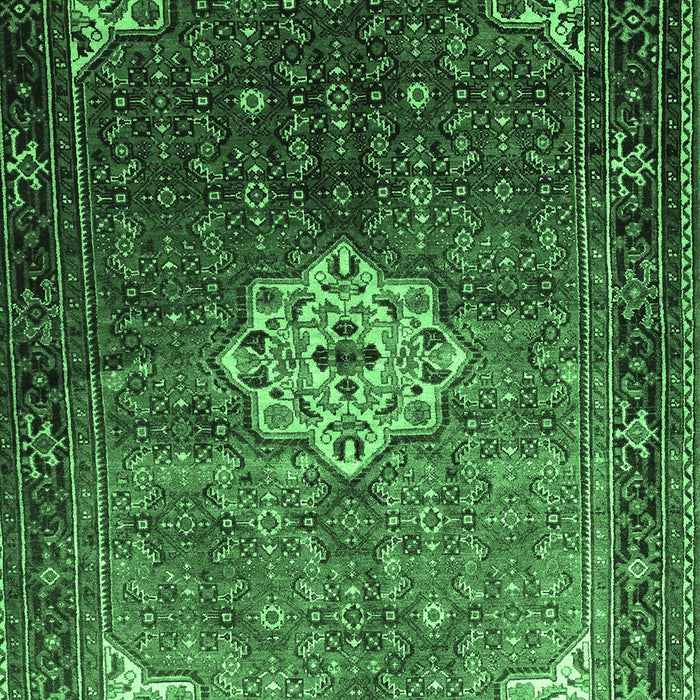 Machine Washable Persian Emerald Green Traditional Area Rugs, wshtr582emgrn