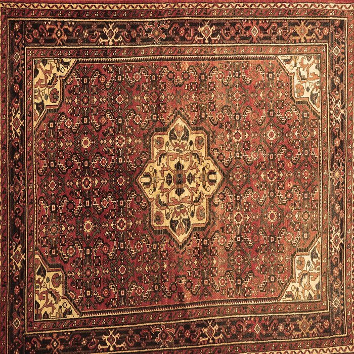 Square Machine Washable Persian Brown Traditional Rug, wshtr582brn