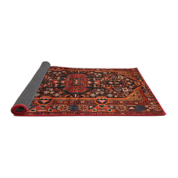 Sideview of Traditional Sienna Brown Persian Rug, tr583