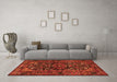 Machine Washable Persian Orange Traditional Area Rugs in a Living Room, wshtr583org