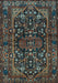 Machine Washable Persian Light Blue Traditional Rug, wshtr583lblu