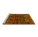 Sideview of Machine Washable Persian Yellow Traditional Rug, wshtr583yw