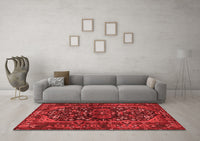 Machine Washable Persian Red Traditional Rug, wshtr583red