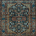 Square Persian Light Blue Traditional Rug, tr583lblu