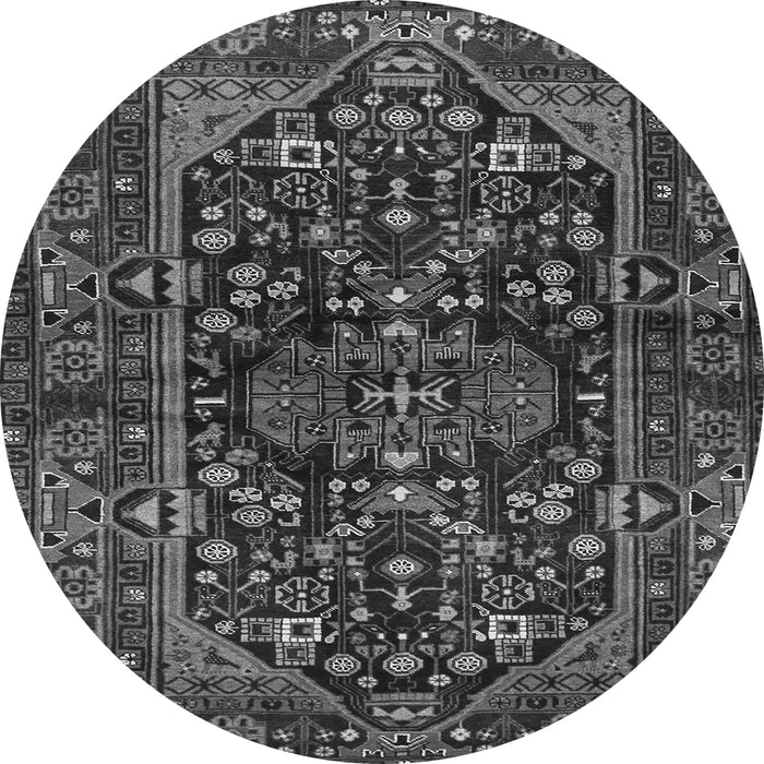 Machine Washable Persian Gray Traditional Rug, wshtr583gry