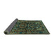 Sideview of Persian Turquoise Traditional Rug, tr583turq