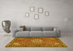 Machine Washable Persian Yellow Traditional Rug in a Living Room, wshtr584yw