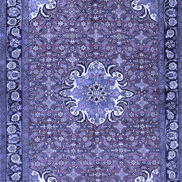 Machine Washable Persian Blue Traditional Rug, wshtr584blu