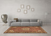 Machine Washable Persian Brown Traditional Rug in a Living Room,, wshtr584brn