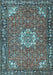 Machine Washable Persian Light Blue Traditional Rug, wshtr584lblu