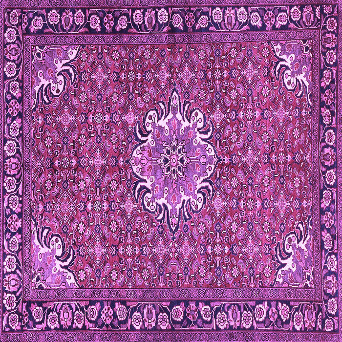Square Machine Washable Persian Purple Traditional Area Rugs, wshtr584pur