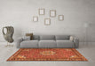 Machine Washable Persian Orange Traditional Area Rugs in a Living Room, wshtr584org