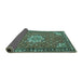 Sideview of Persian Turquoise Traditional Rug, tr584turq