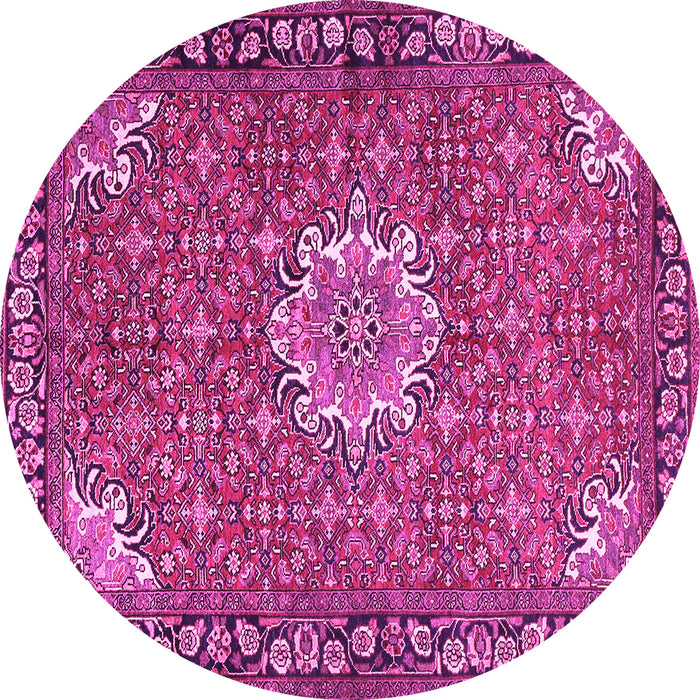 Round Persian Pink Traditional Rug, tr584pnk