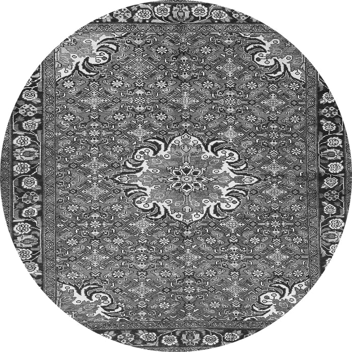 Machine Washable Persian Gray Traditional Rug, wshtr584gry