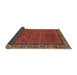 Sideview of Traditional Dark Gold Brown Persian Rug, tr585