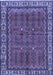 Machine Washable Persian Blue Traditional Rug, wshtr585blu